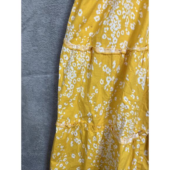 Torrid Dress 1X Yellow Floral Fit & Flare Pockets Peasant Boho Cottage Smocked - Picture 6 of 11